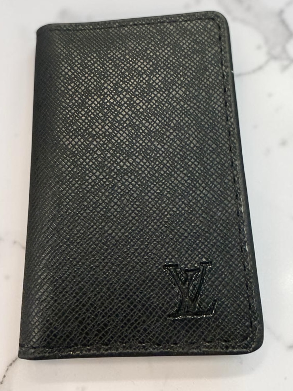 NWOT Source Unknown Black Monogram Eclipse Card Bifold Wallet